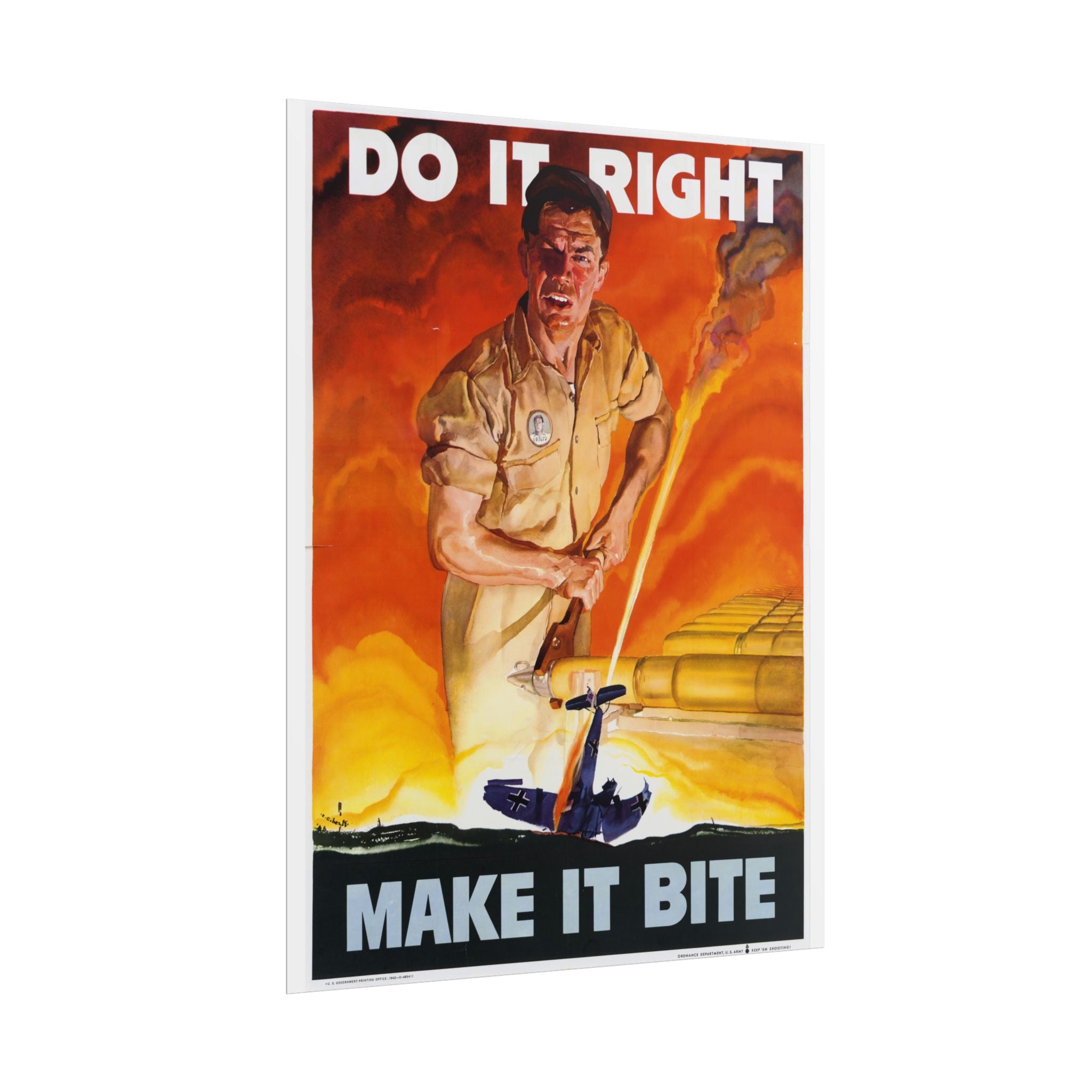 Do It Right, Make It Bite – WWII Industrial Propaganda Poster