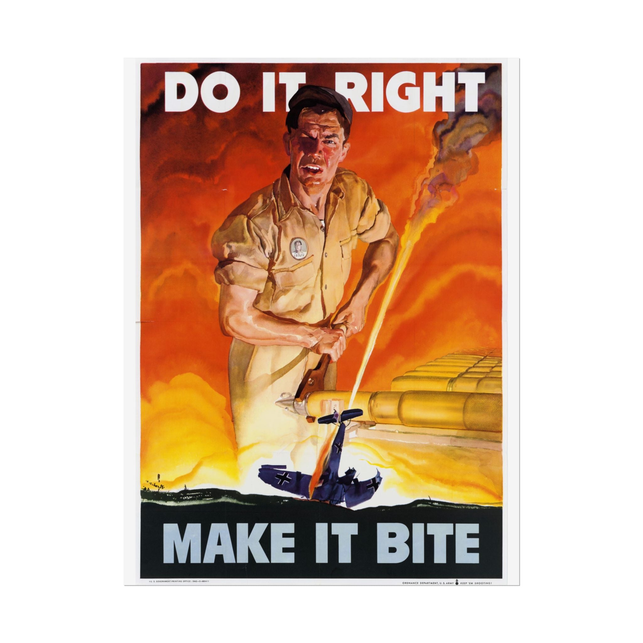 Do It Right, Make It Bite – WWII Industrial Propaganda Poster