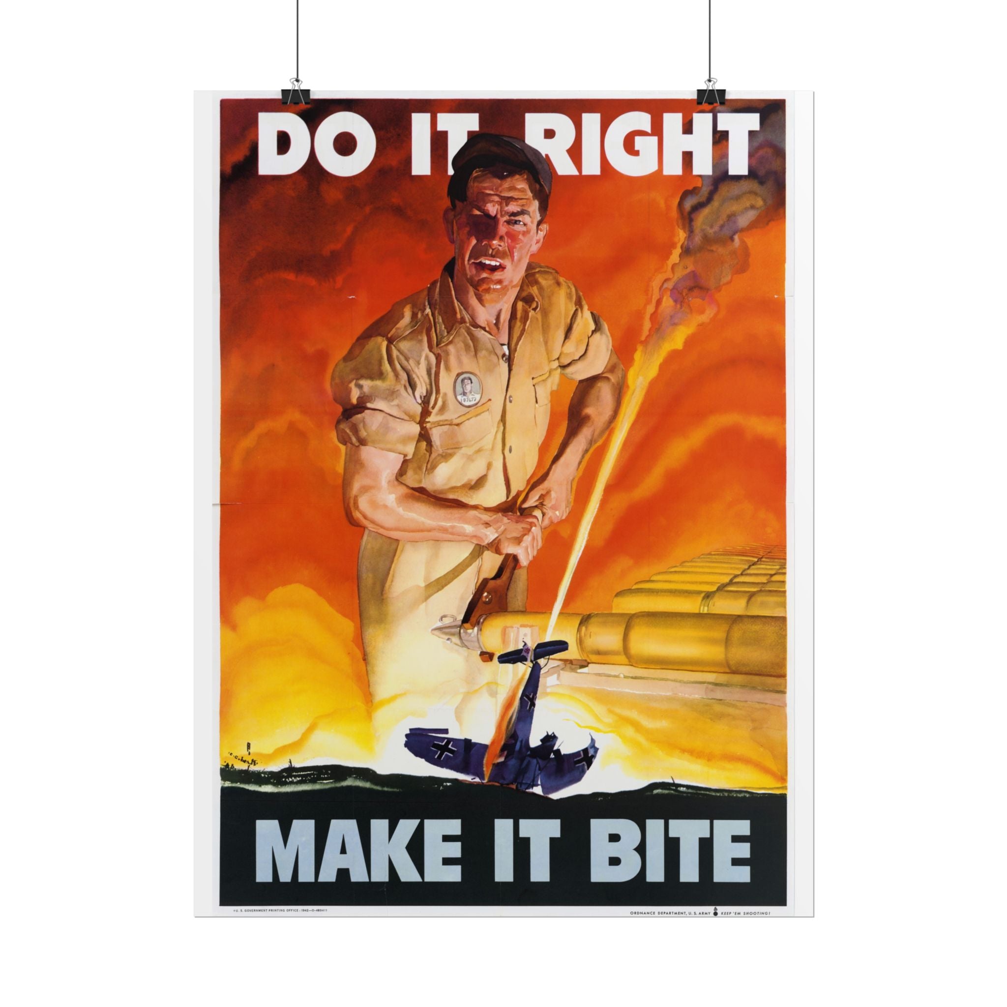 Do It Right, Make It Bite – WWII Industrial Propaganda Poster