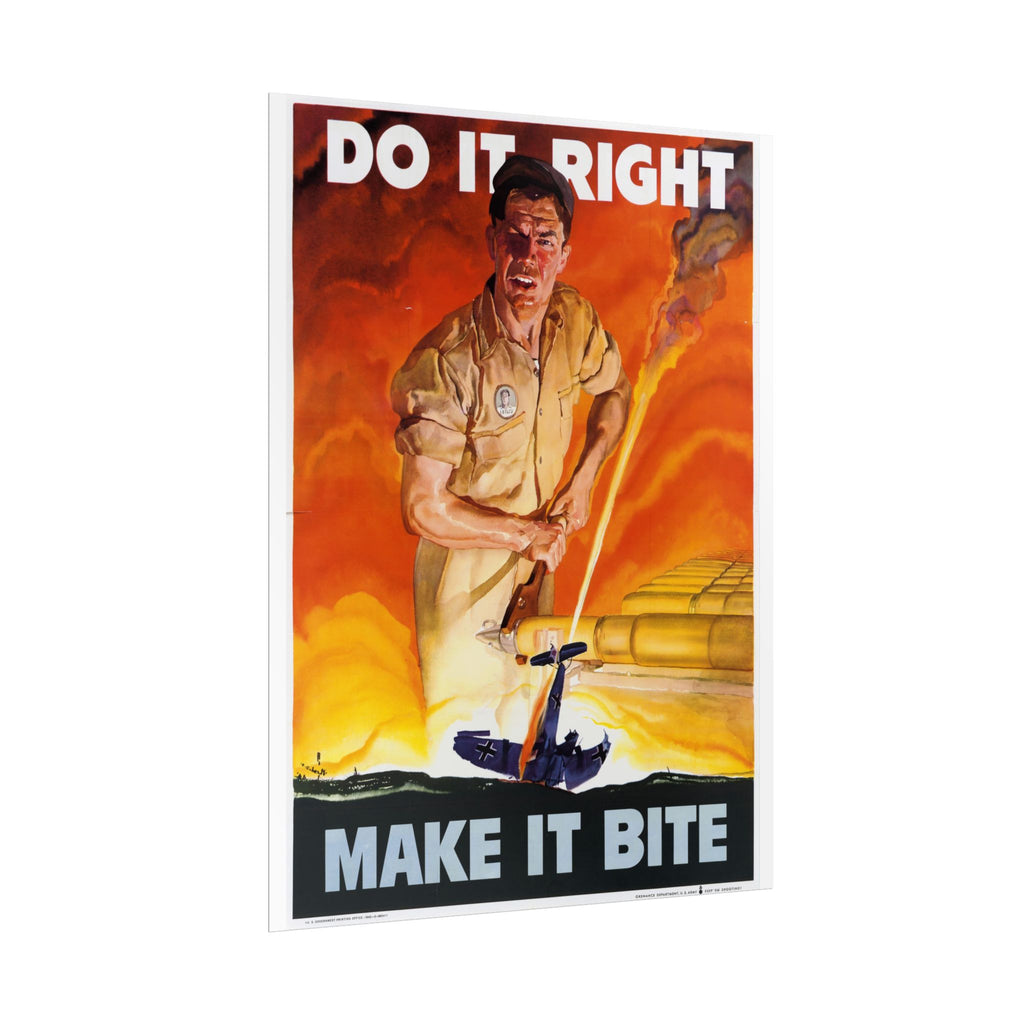 Do It Right, Make It Bite – WWII Industrial Propaganda Poster
