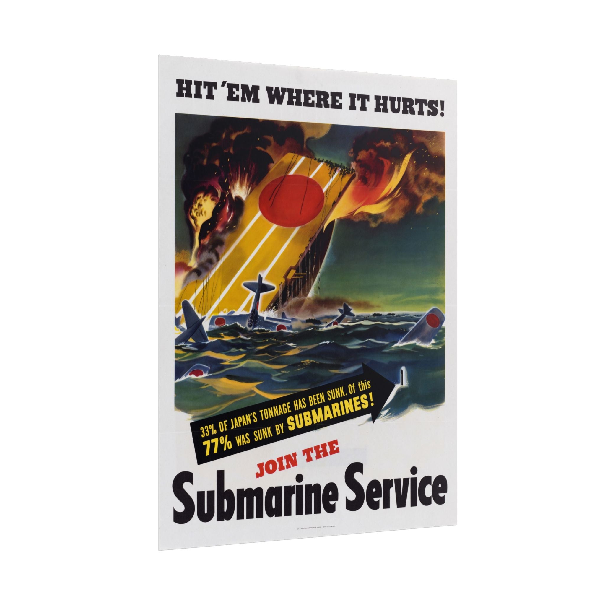 Join the Submarine Service – WWII Navy Recruitment Propaganda Poster