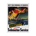 Join the Submarine Service – WWII Navy Recruitment Propaganda Poster